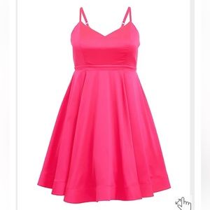 Hot Pink satin party dress - Torrid, Size 18 (NWT)